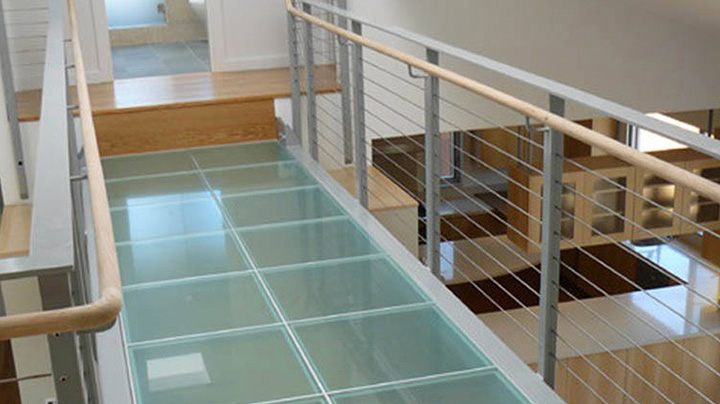 pvb laminated glass walkway indoor